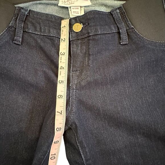Isabel Maternity ~ Dark Denim Jeggings with elastic side panels ~ size 6/28R - Picture 8 of 9